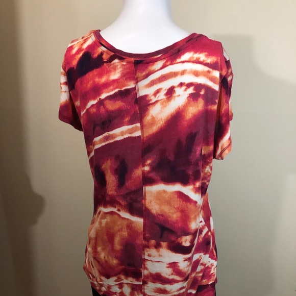 Simply Vera Wang Short Sleeve Top Multicolor L - Picture 2 of 5